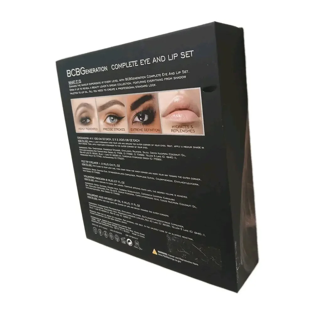 4 Pc Set BCBGeneration Natural Complete Eyes Liner Mascara Lip Set Talc Free New